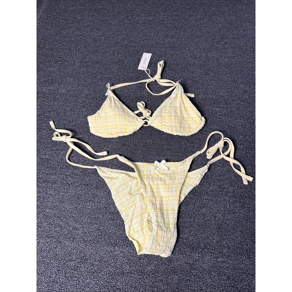 sea molly yellow medium swimsuit #1168